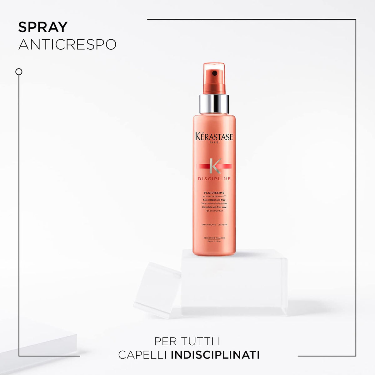 KÉRASTASE spray nozzle close-up highlighting easy application and control
