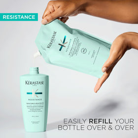 KÉRASTASE shampoo lather on wet hair improving detangling and smoothness