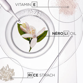 KÉRASTASE close-up of powder texture highlighting rice starch oil absorption