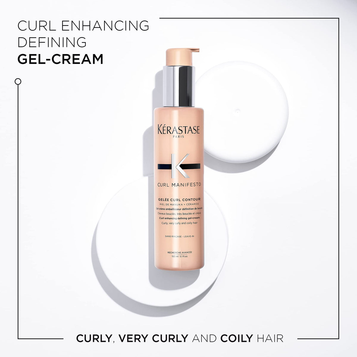 KÉRASTASE close-up of gel-cream texture highlighting lightweight hydration benefit