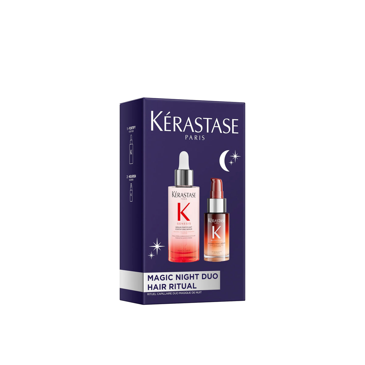 KÉRASTASE front packaging showing both serums for easy identification and care