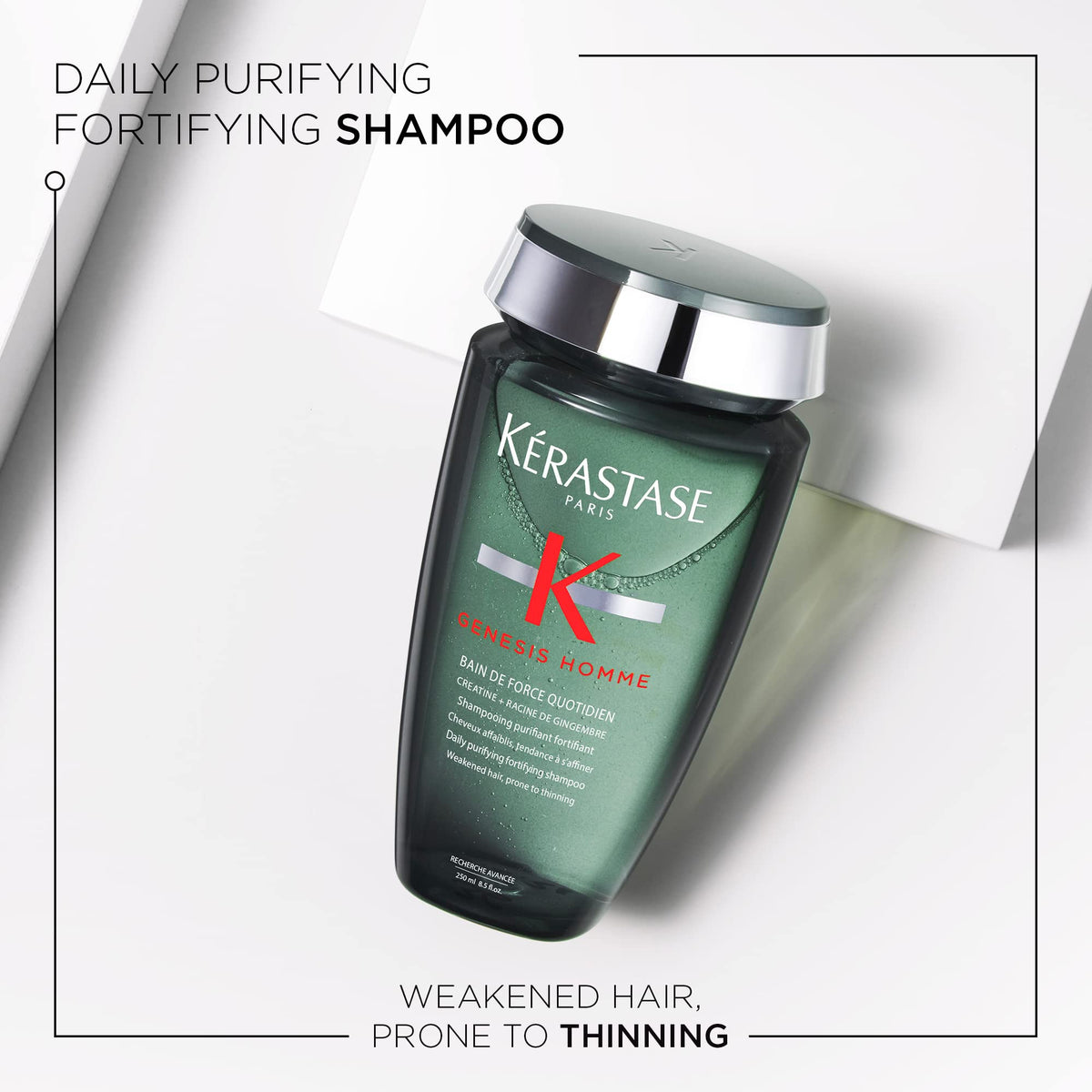 KÉRASTASE back label close-up with ingredients and usage benefits visible