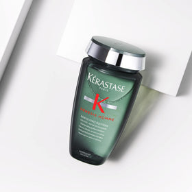 KÉRASTASE ginger root and creatine ingredients visual highlighting strengthening benefit