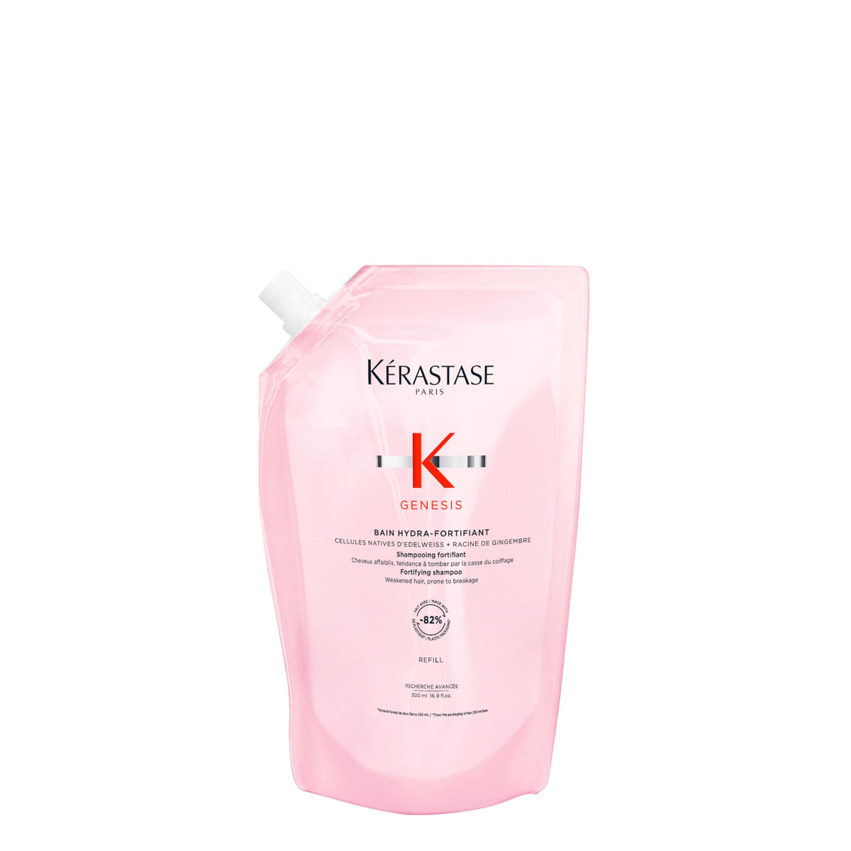 KÉRASTASE front packaging of Genesis Hydra-Fortifiant showing refill size and benefit