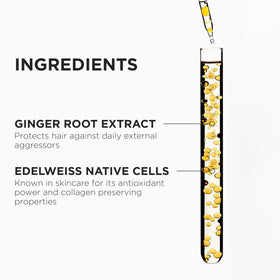 KÉRASTASE native edelweiss and ginger plant detail highlighting strengthening