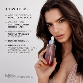 KÉRASTASE Genesis serum lightweight texture on fingertips for non-greasy feel