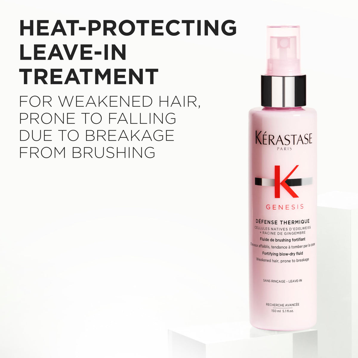 KÉRASTASE nozzle detail demonstrating precise spray application for even coverage
