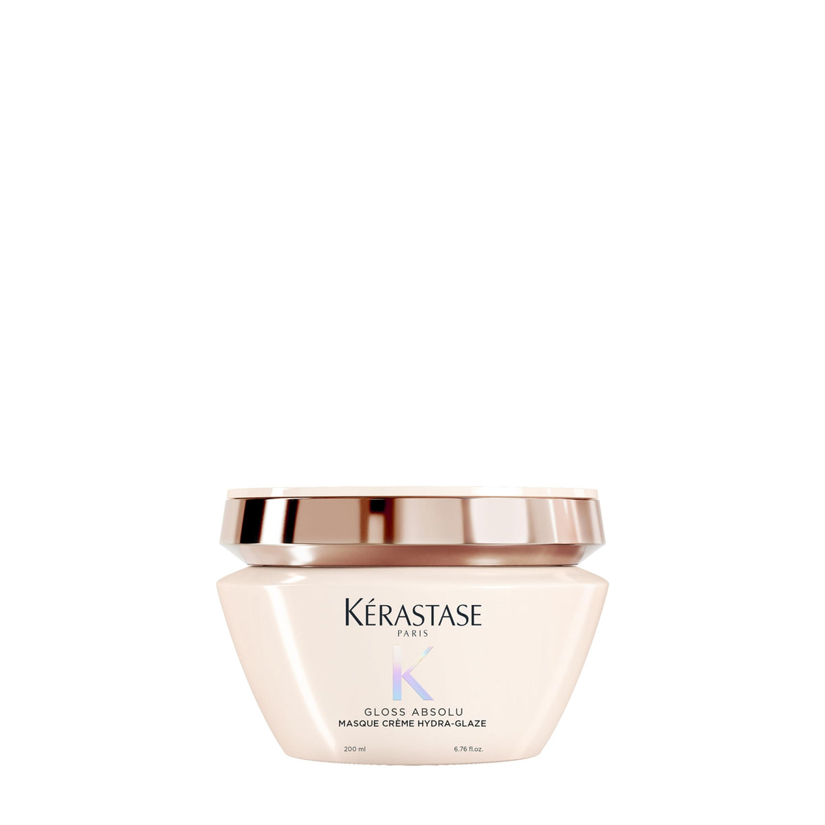 KÉRASTASE jar front view shows product and glossy finish benefit