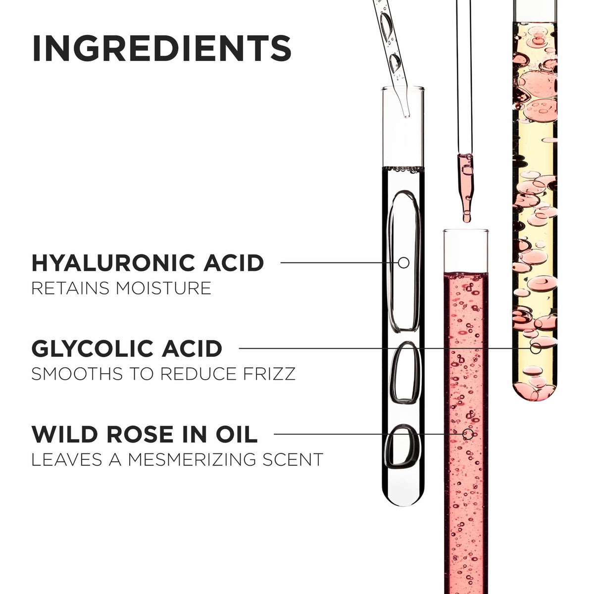 KÉRASTASE ingredient display of hyaluronic and wild rose for nourishment