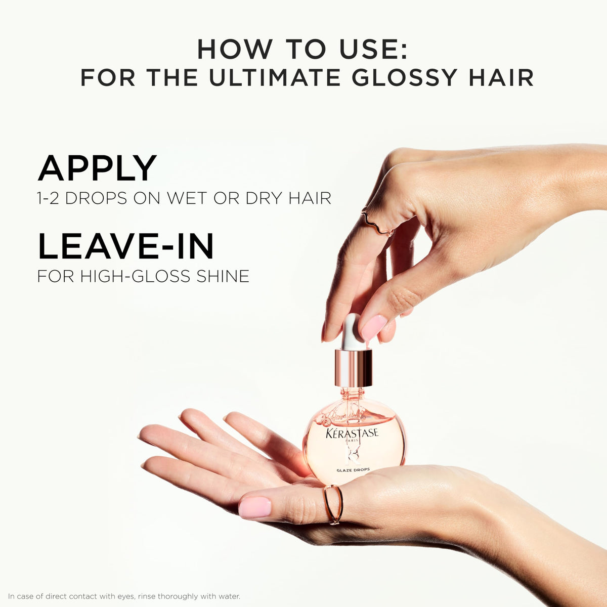 KÉRASTASE product label close-up showing key ingredients and transparency benefit