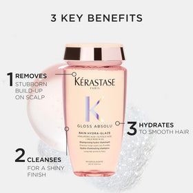 KÉRASTASE rich lather in hand illustrating high-foaming cleanse and sensory foam