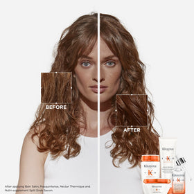 KÉRASTASE Nectar Thermique cream on hand demonstrating easy dosing and smooth spread