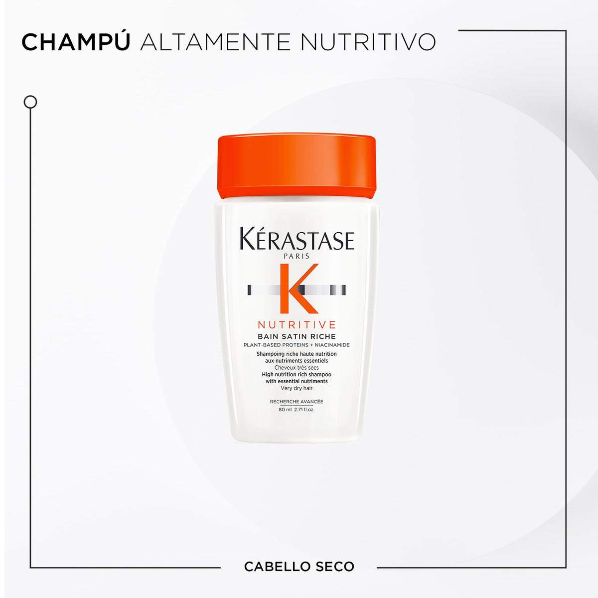 KÉRASTASE shampoo bottle close-up highlighting gentle cleansing benefit