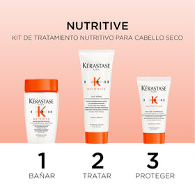 KÉRASTASE discovery set in a travel bag for on-the-go hydration