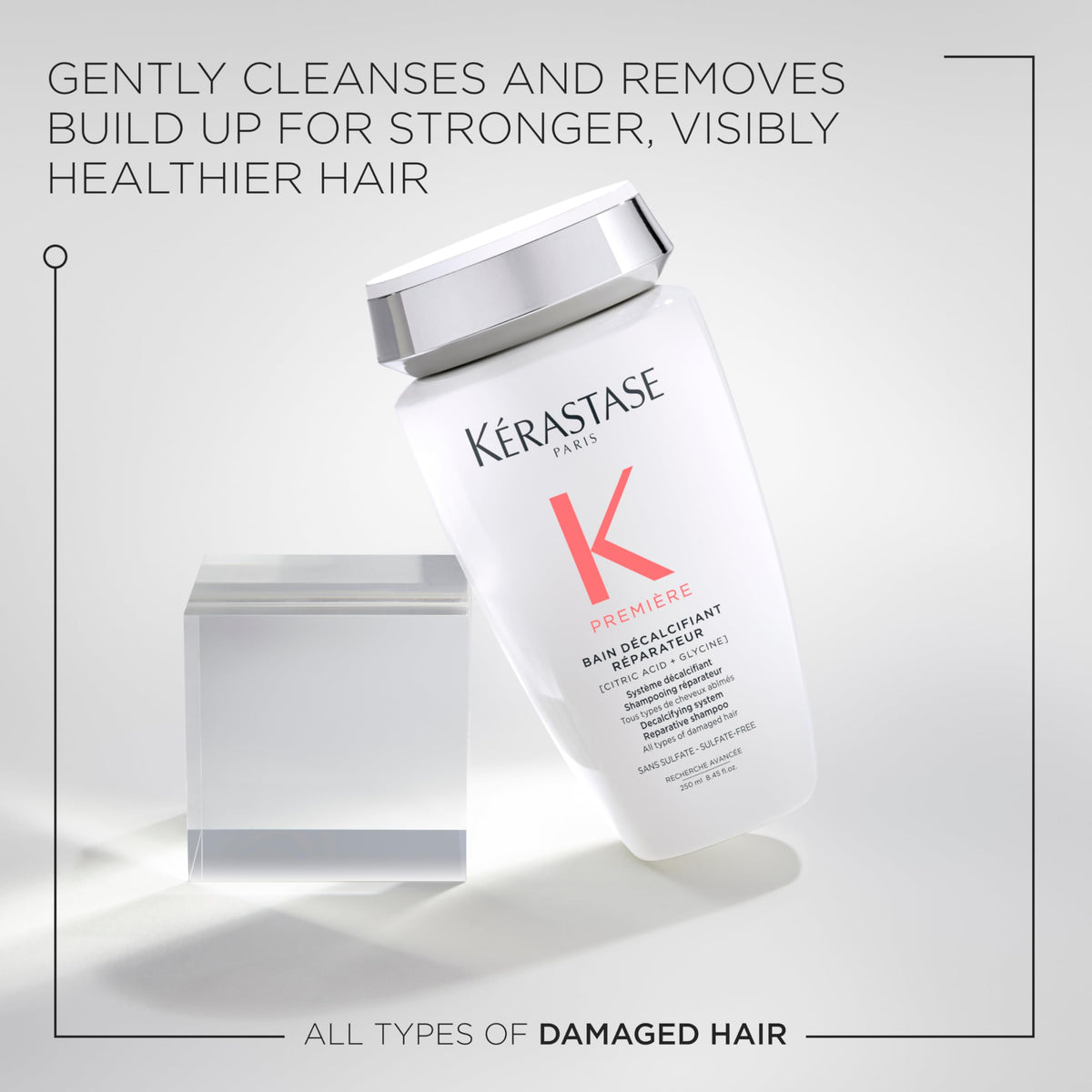 KÉRASTASE back label showing ingredients and application instructions for clarity