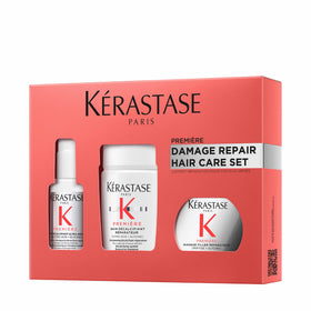 KÉRASTASE front packaging of discovery set showing trio and benefits