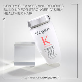 KÉRASTASE pump close-up highlighting easy dispensing and control