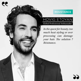 KÉRASTASE applying shampoo to wet hair illustrating smoother, detangled lengths