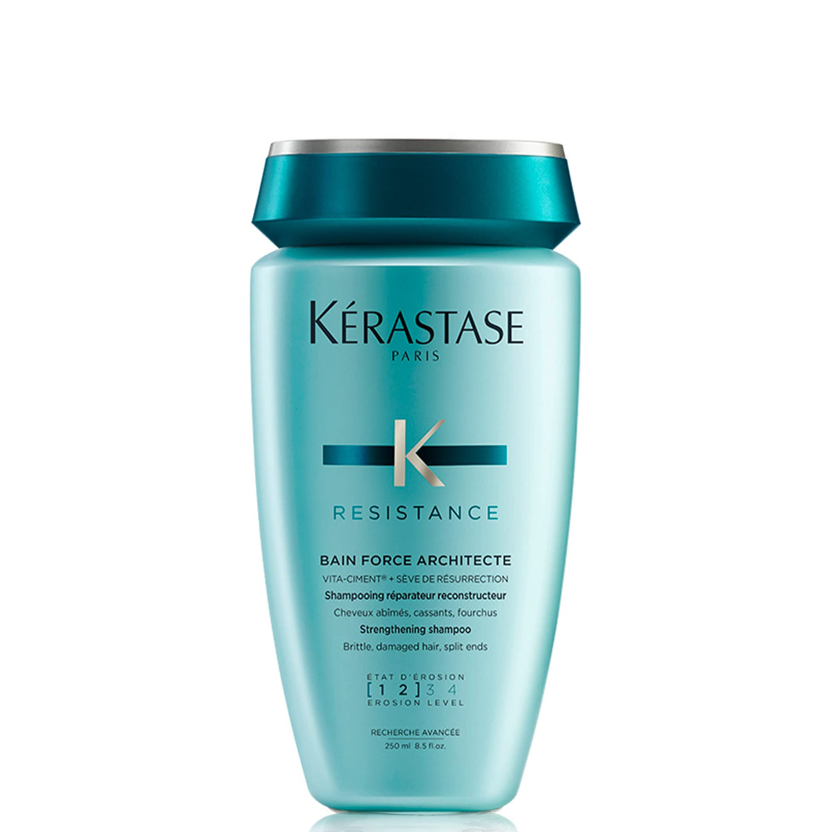 KÉRASTASE front bottle view showing sleek packaging and salon-quality reconstruction