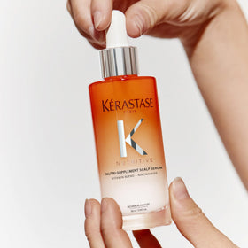KÉRASTASE hair after application showing non-greasy finish and natural movement
