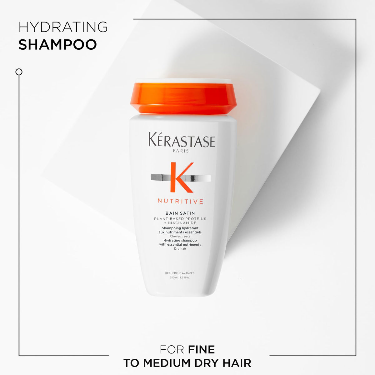 KÉRASTASE shampoo creamy texture on palm indicating easy application