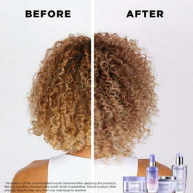 KÉRASTASE application on damp blonde hair improving manageability