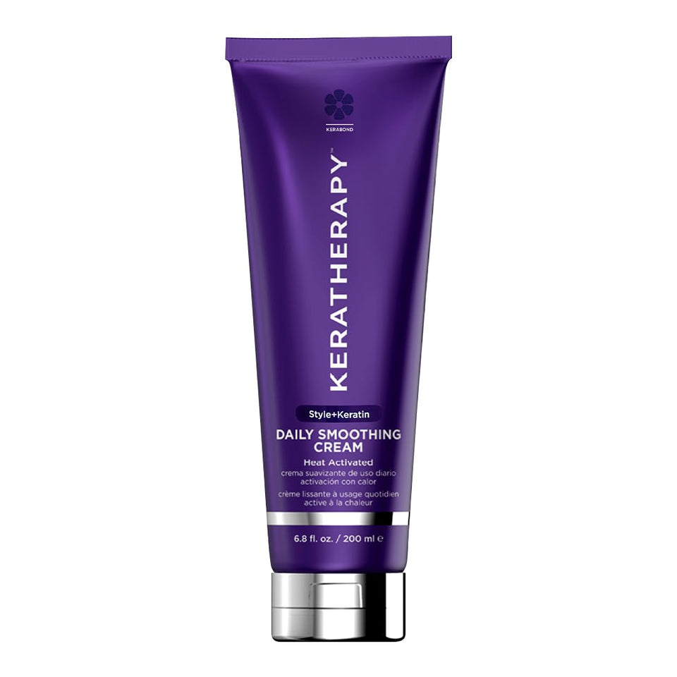 KERATHERAPY front bottle view showing product for smoother blowouts