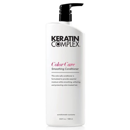 Keratin Complex front bottle view showing 33.8 oz packaging and professional branding for long-lasting color care