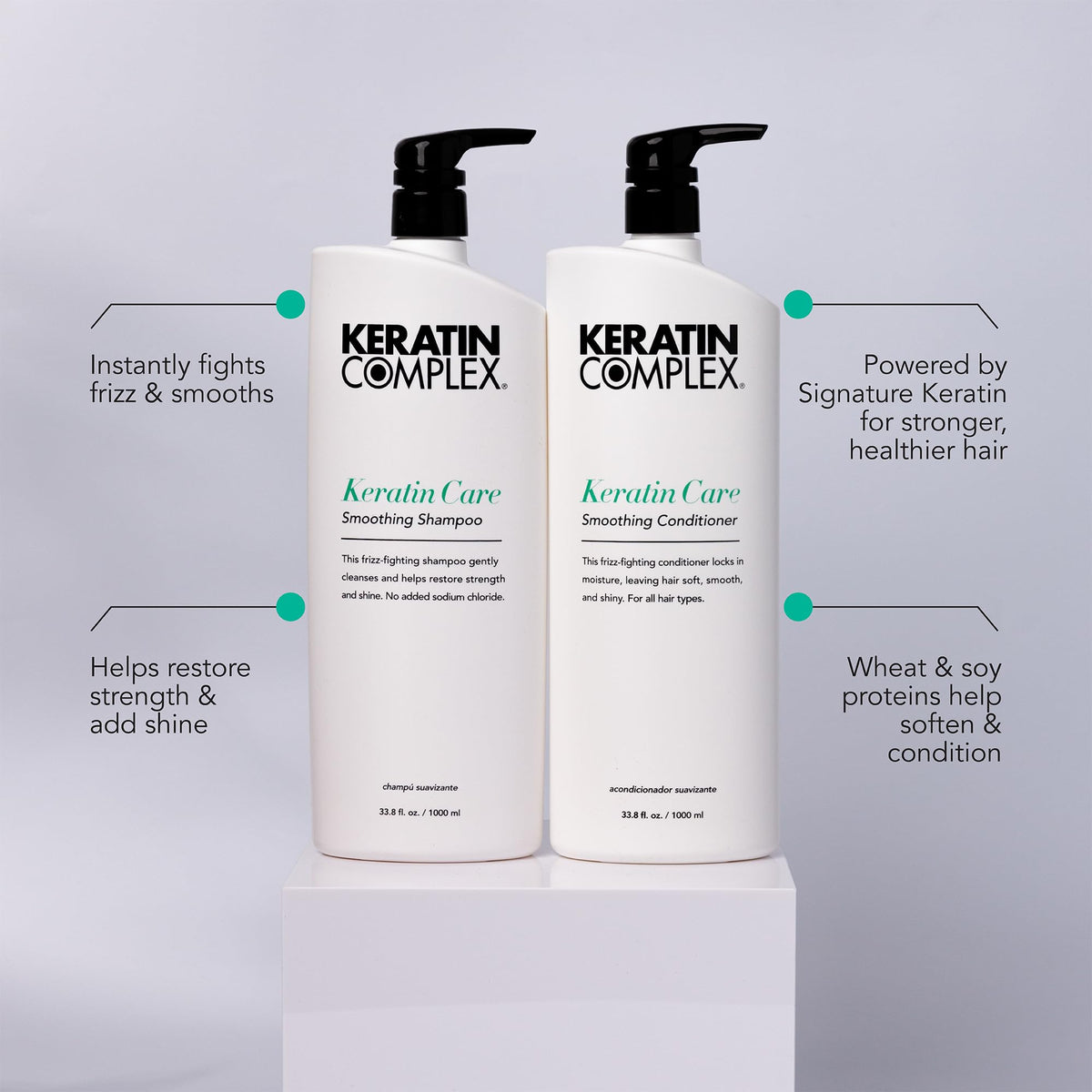 Keratin Complex conditioner cream on hand demonstrating detangling benefit