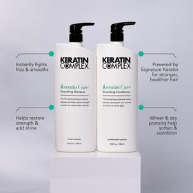 Keratin Complex conditioner cream on hand demonstrating detangling benefit