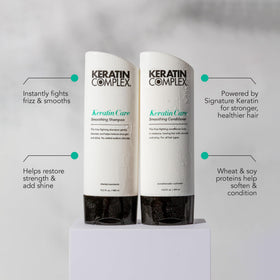 Keratin Complex lather texture on palm, illustrating gentle cleansing and smoothing effect