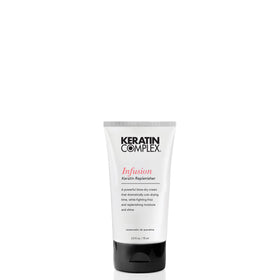 Keratin Complex front packaging showing bottle and label for easy identification and quick styling benefit