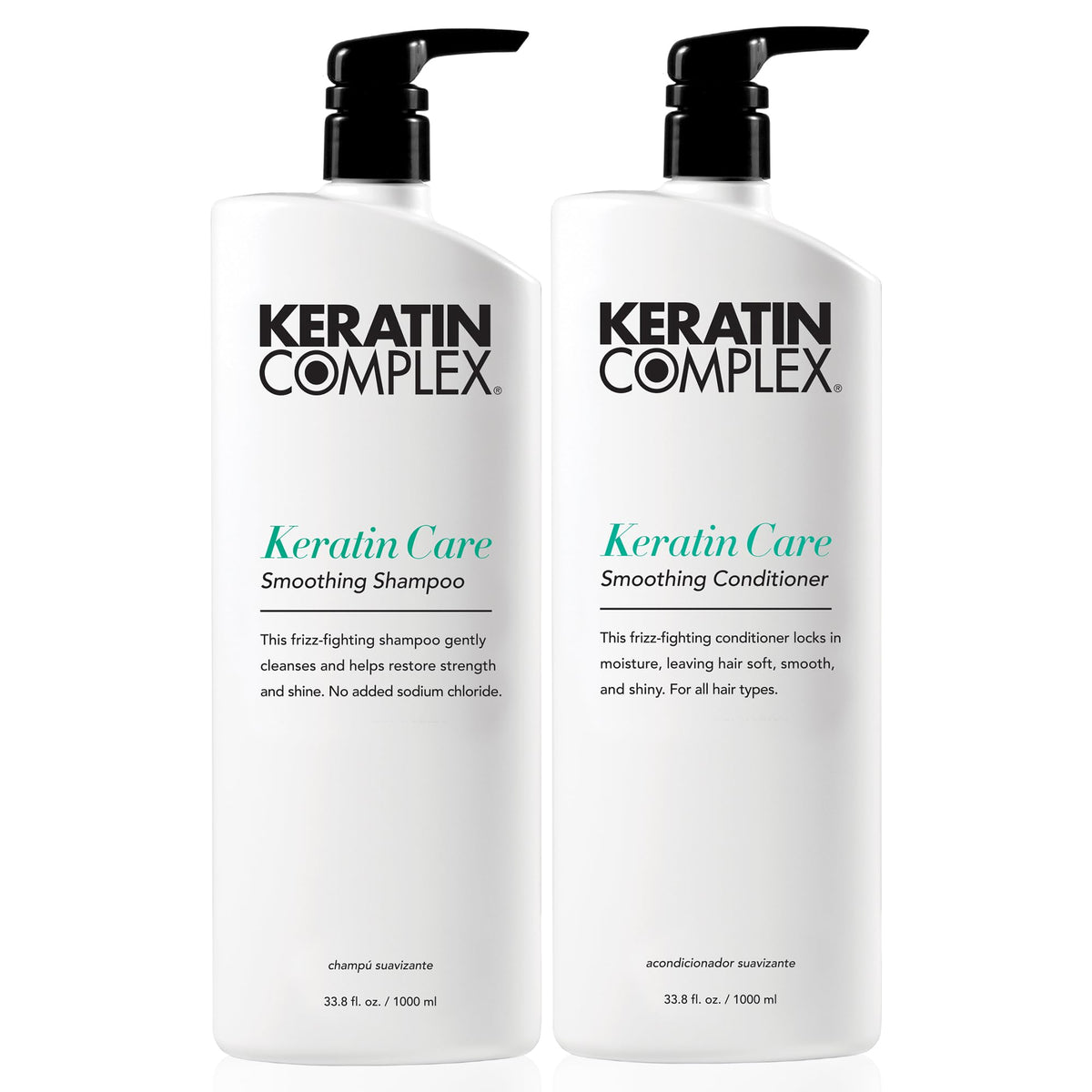 Keratin Complex front packaging showing duo and value size benefit
