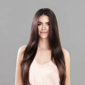 Keratin Complex pump dispensing shampoo, demonstrating convenient salon-size usage benefit