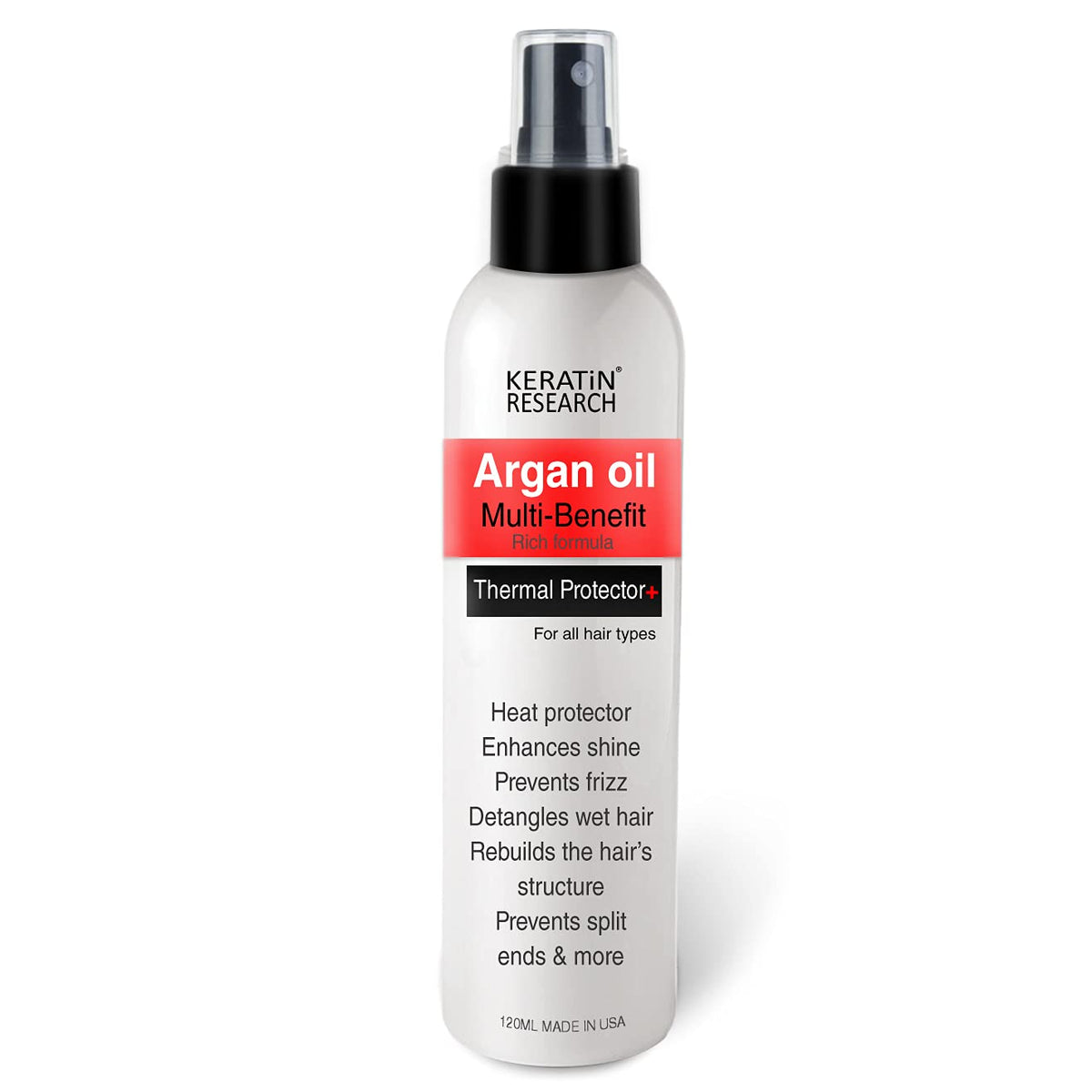 KERATIN RESEARCH spray mist close-up demonstrating even lightweight coverage