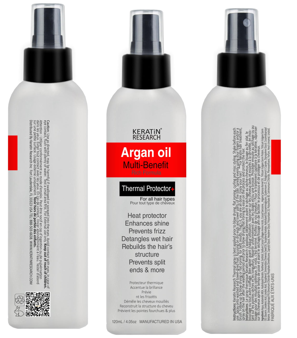 KERATIN RESEARCH used by stylist in salon for smoother, frizz-free finish