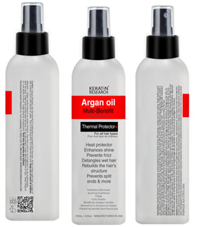 KERATIN RESEARCH used by stylist in salon for smoother, frizz-free finish
