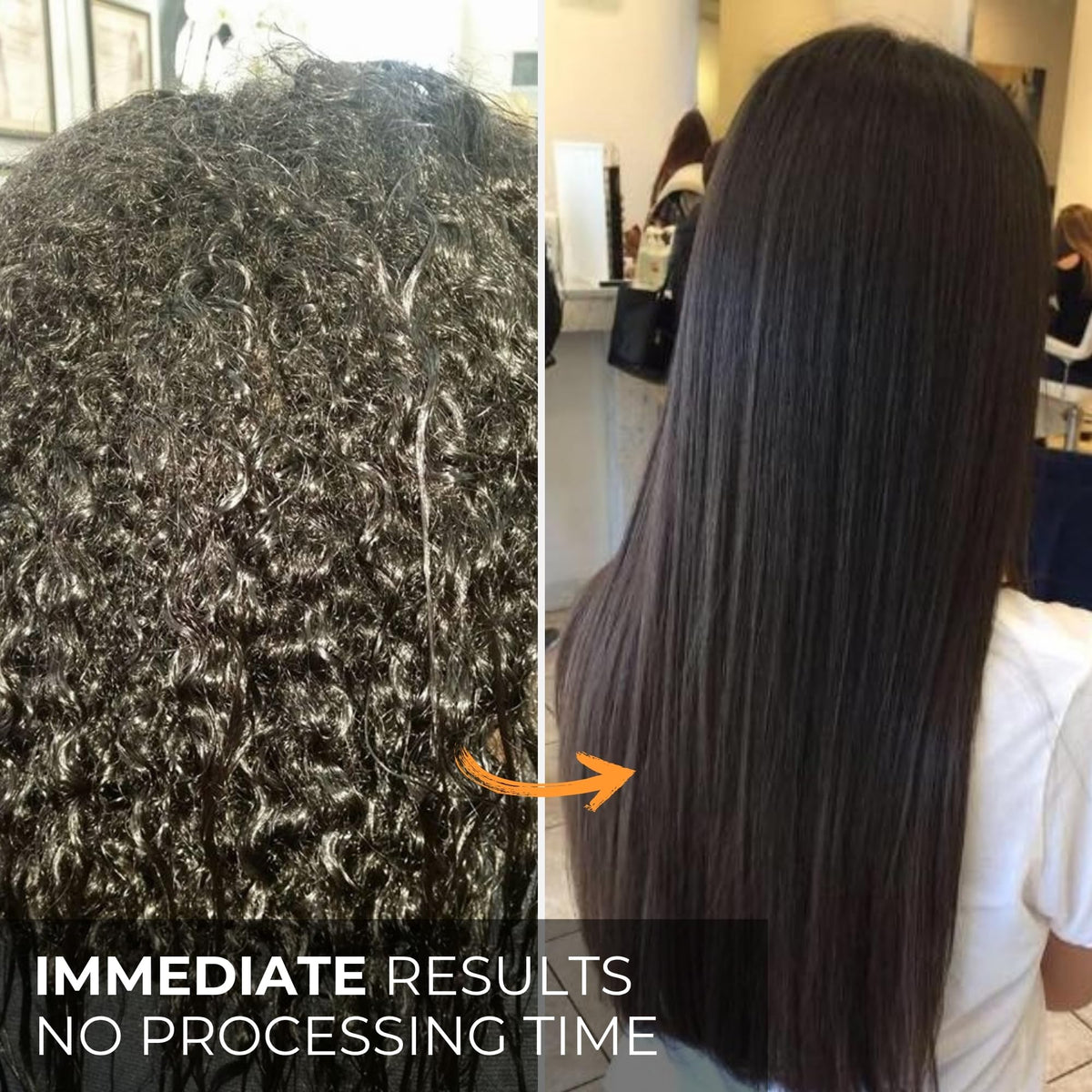 Kerazon Professional product being applied to hair in hand for control