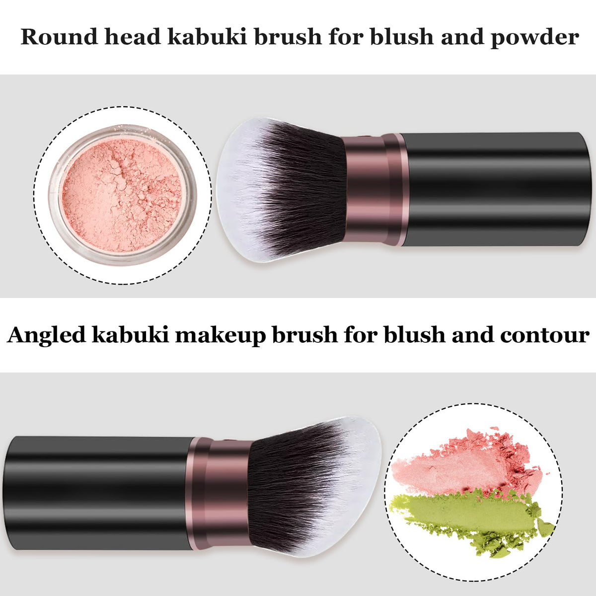 Keriloo brush applying liquid foundation for smooth, even coverage benefit