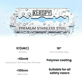 KEROPY individually wrapped blade demonstrating hygienic protection