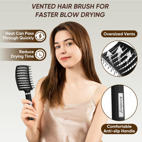 Kertiberif curved vent profile showing airflow channels, faster blow-dry