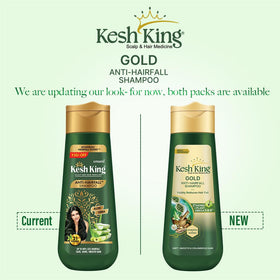 KESH KING back label listing ayurvedic ingredients and usage instructions benefits