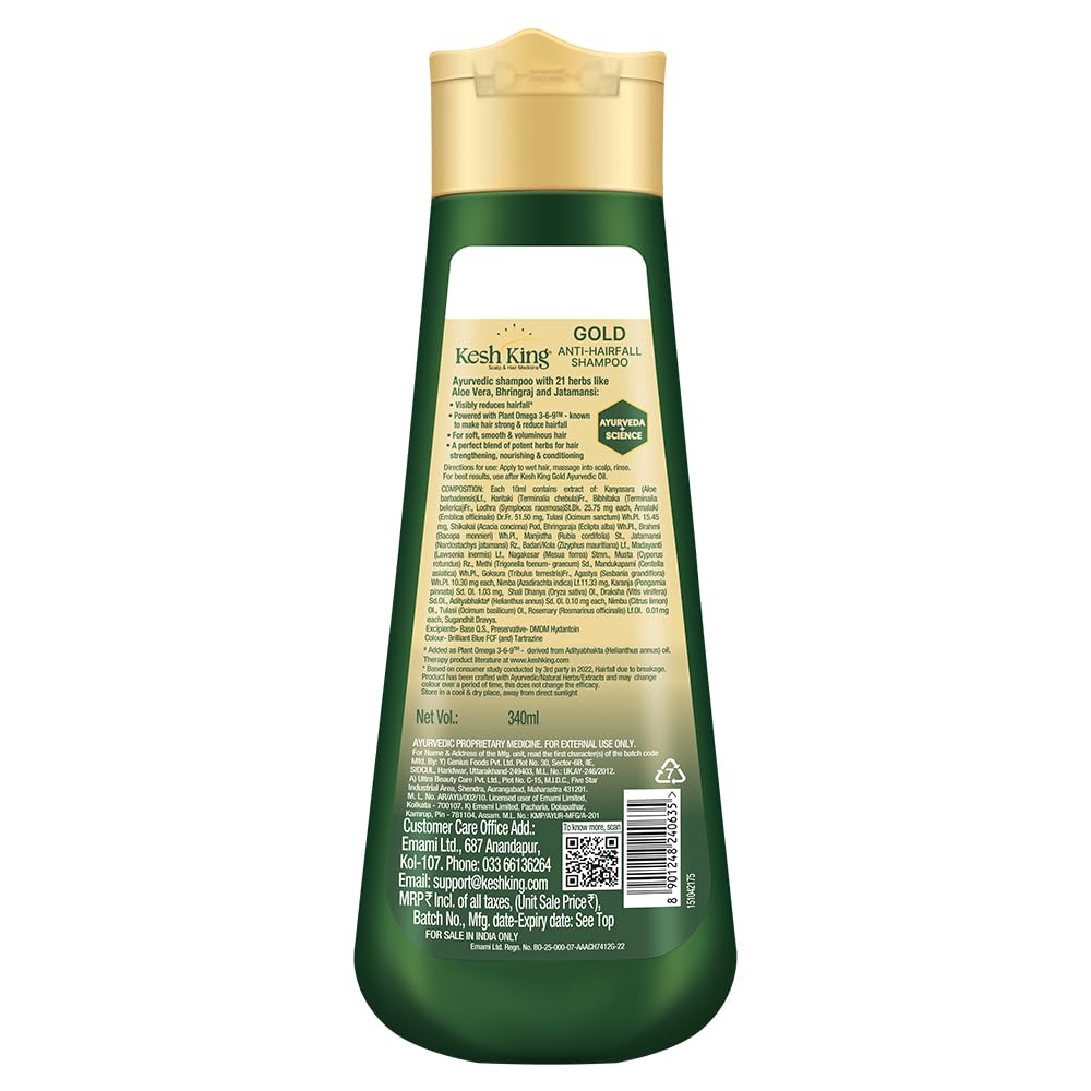 KESH KING shampoo on bathroom shelf styled for daily routine and visual appeal