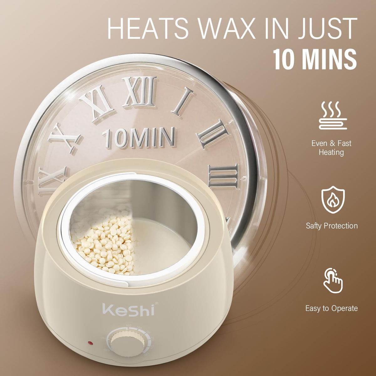 KeShi applicator sticks and small bowls laid out for precise waxing