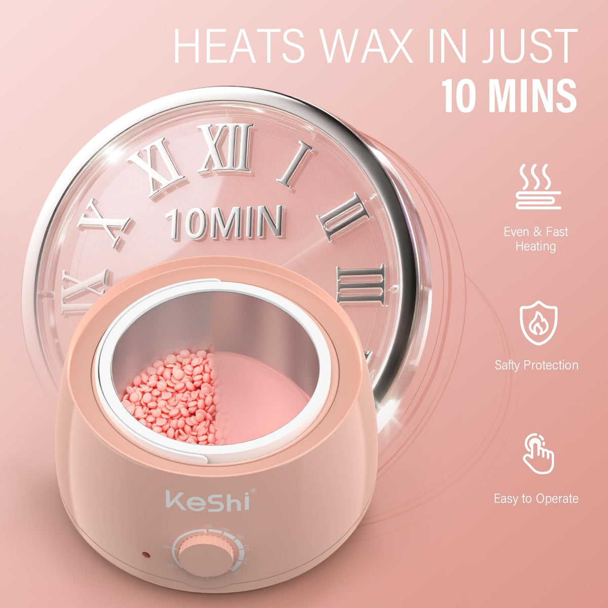 KeShi applicator sticks and small bowls arranged for precise waxing benefit