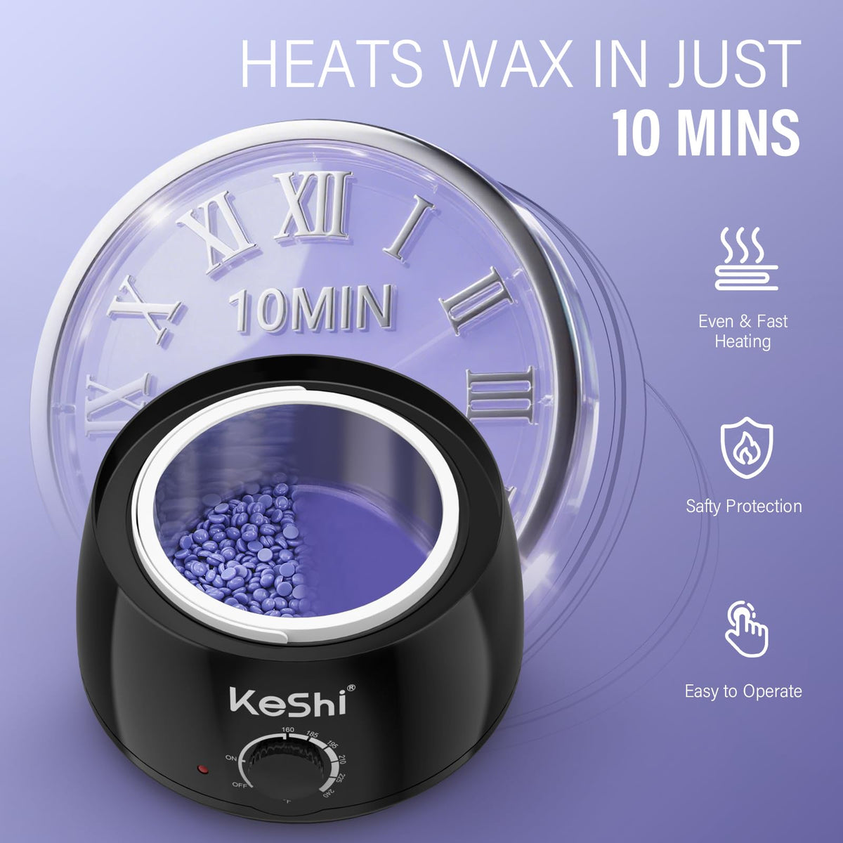 KeShi wooden applicators and small bowls displayed for precise waxing application
