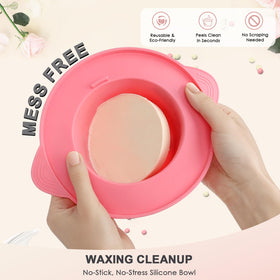 KeShi waxing kit in use on leg demonstrating professional-style results