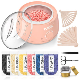 KeShi wax warmer front view showing compact design and safe heating benefit
