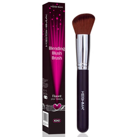 KESHIMA angled brush front view showing precise slanted head and even application