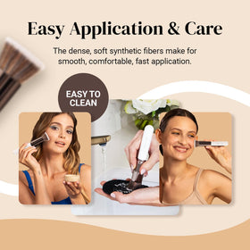 KESHIMA application on face demonstrating blending and streak-free result